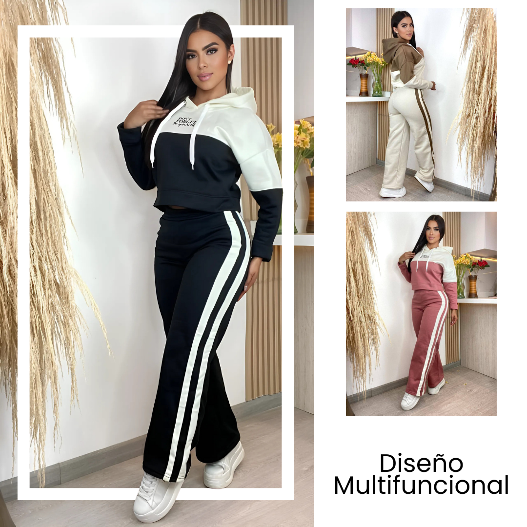 CONJUNTO DE SUDADERA OVERSIZE INVIERNO